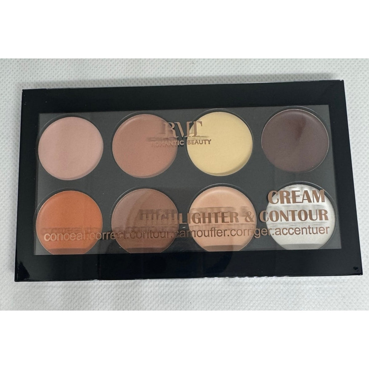 Romantic Beauty Cream Highlight & Contour Palette Set 8 Hues Conceal & Correct