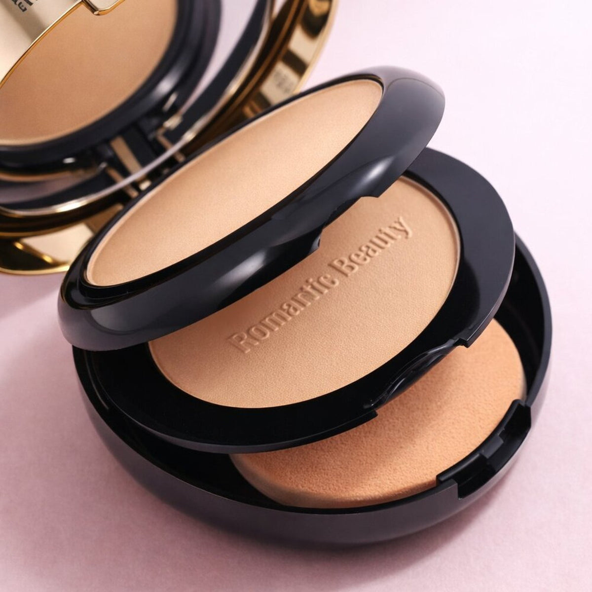 Romantic Beauty Pressed Face Powder Shade 02 with Mirror & Puff