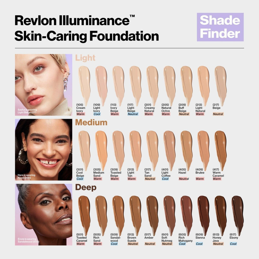 Revlon Illuminance Skin-Caring Foundation 417 Hydrating Makeup 1oz Alternative
