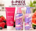 3-Piece Skincare Set Super Berry Clay Mask & 2 Body Face Serums