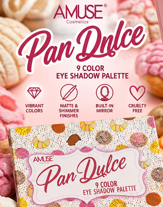 AMUSE Cosmetics Pan Dulce 9 Color Eyeshadow Palette with Mirror