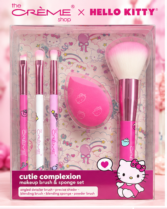 The Crème Shop x Hello Kitty Makeup Brush & Sponge Set 5-Piece