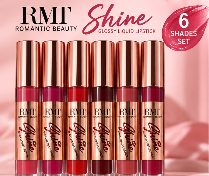 RMT Romantic Beauty Shine Glossy Liquid Lipstick Set of 6 Shades