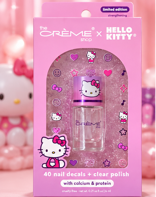 The Crème Shop x Hello Kitty 40 Nail Decals + Clear Polish 6 mL