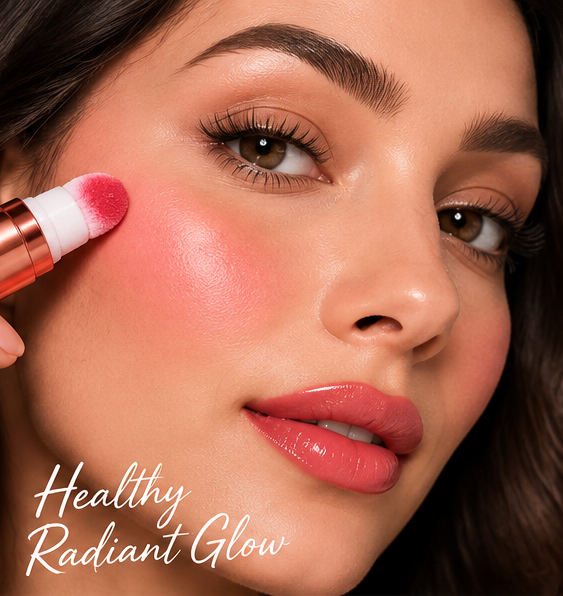 OZ LAB Flamenco Glow Liquid Blusher 04 Retro Red – Waterproof, Smudge & Sweat Proof Dewy Finish Blush 6 mL