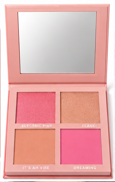 BeBella Cosmetics Blushed Color Quad Light 4-Shade Blush Palette