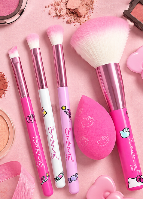 The Crème Shop x Hello Kitty Makeup Brush & Sponge Set 5-Piece