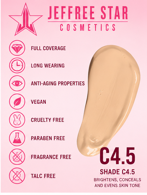 Jeffree Star Cosmetics liquid concealer Magic Start 3.4ml C4.5