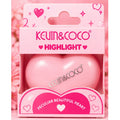 KEVIN&COCO Heart Highlighter Loose Powder KC010 5g with Mirror & Puff