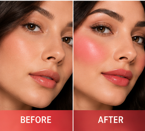 OZ LAB Flamenco Glow Liquid Blusher 04 Retro Red – Waterproof, Smudge & Sweat Proof Dewy Finish Blush 6 mL