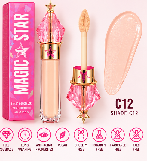 Jeffree Star Magic Star Liquid Concealer C12 Full Coverage 0.11 fl oz