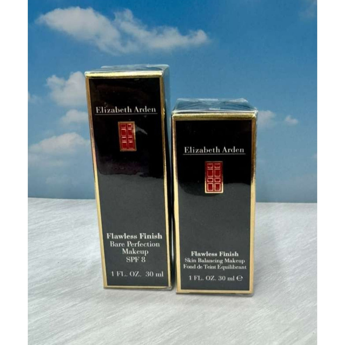 Elizabeth Arden Flawless Finish Makeup Lot 2 SPF 8 NOS 44 45 new