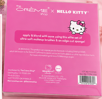 The Crème Shop x Hello Kitty Makeup Brush & Sponge Set 5-Piece