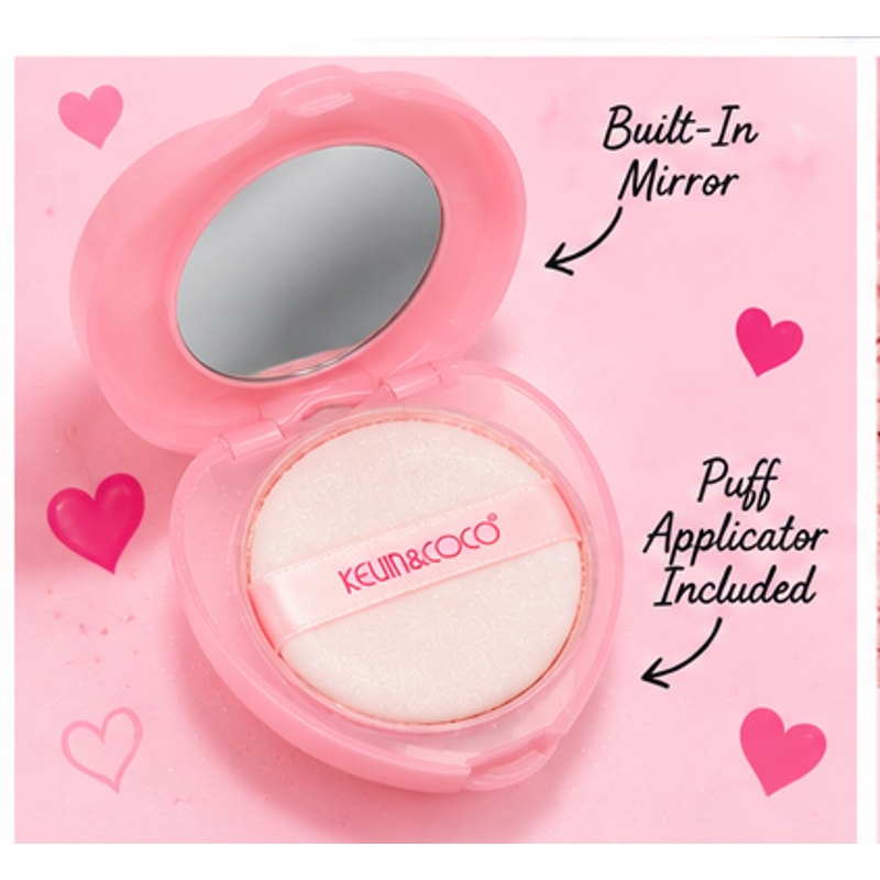 KEVIN&COCO Heart Highlighter Loose Powder KC010 5g with Mirror & Puff