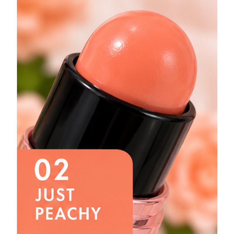 OZE LAB Blusher Stick 02 Just Peachy Cream Blush Lightweight Cheek Makeup