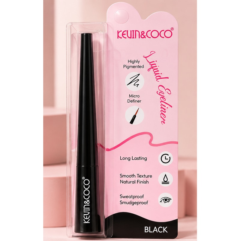 KEVIN&COCO Liquid Eyeliner Black Highly Pigmented Long Lasting 3.6g