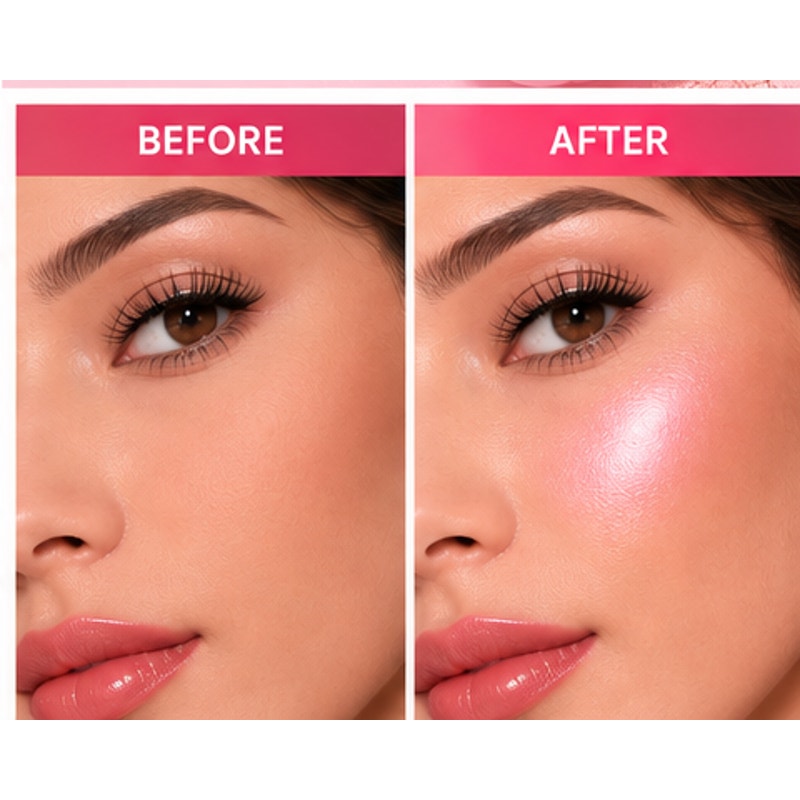 KEVIN&COCO Heart Highlighter Loose Powder KC010 5g with Mirror & Puff