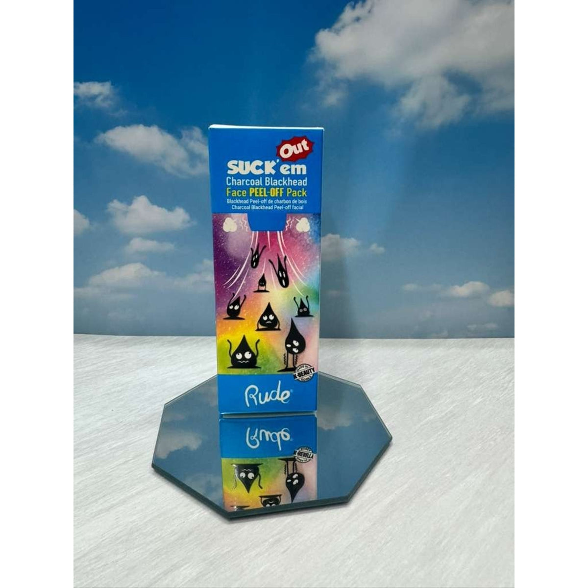 Rude Suck’em Out Charcoal Blackhead Face Peel-Off Pack 80ml K-Beauty New