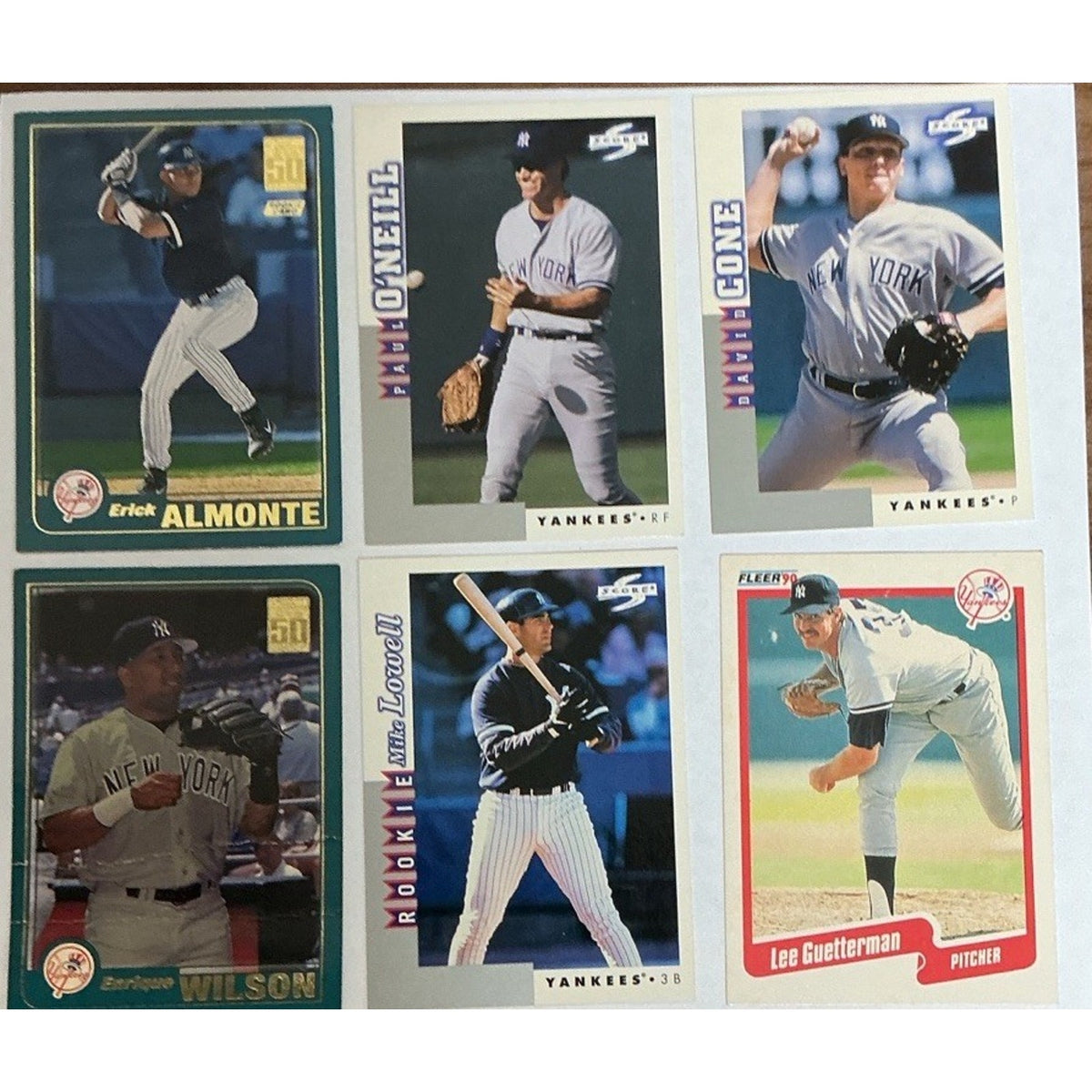 New York Yankees Card Lot 50 Cards Vintage 80s 90s Topps Upper Deck MLB Good Con