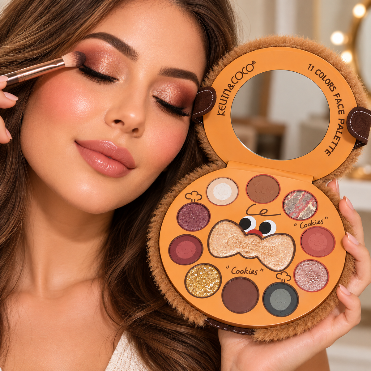 Kevin & Coco 11 Color Face Palette Eyeshadow & Highlighter Makeup Palette