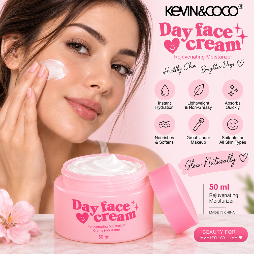 KEVIN&COCO Day Face Cream Rejuvenating Moisturizer Lightweight Hydrating 50ml