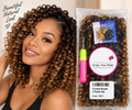 Wand Curl Crochet Braids Hair 8 Inch 3 Packs 1B/27 Pre-Looped Curly