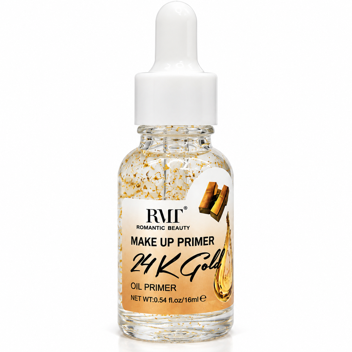 RMT Romantic Beauty 24K Gold Makeup Primer Oil – Hydrating Face Primer 16ml / 0.54 fl oz