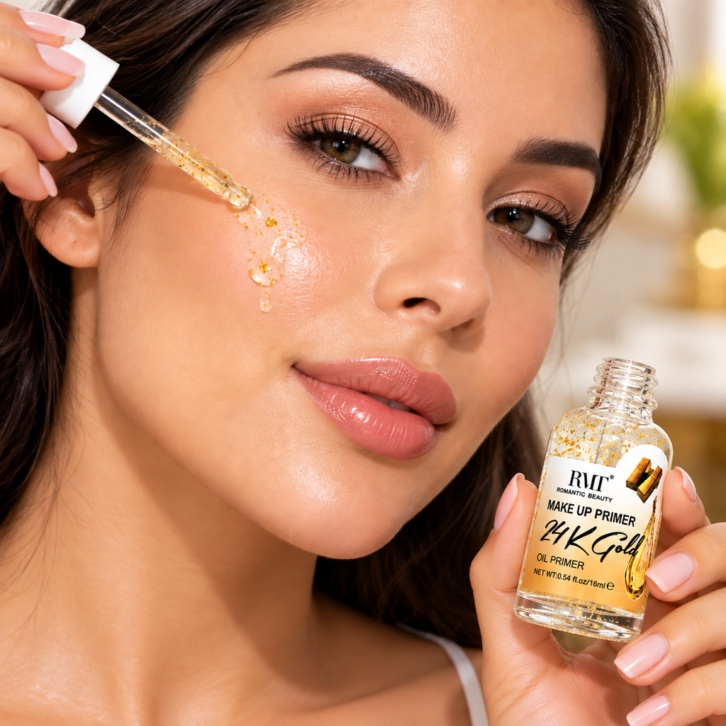 RMT Romantic Beauty 24K Gold Makeup Primer Oil – Hydrating Face Primer 16ml / 0.54 fl oz