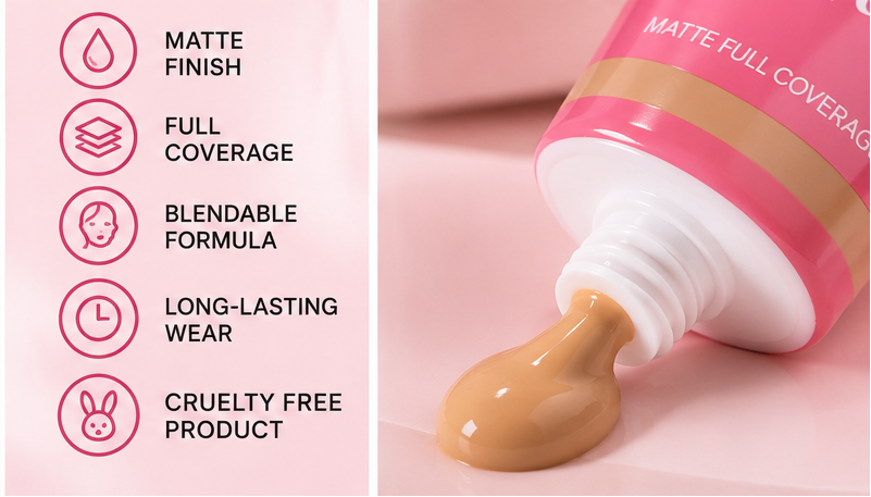 AMUSE Professional Bad Skin No More Matte Full Coverage Foundation – Shade 06