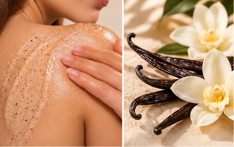 Spa Luxury Vanilla Sugar Scent Body Scrub 8 oz (227 g) – Exfoliating Body Scrub