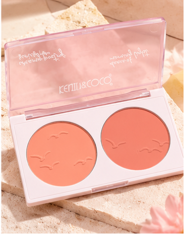 KEVIN&COCO 2 Color Blush Palette 01 Light Chaser – Creamy Poetry Series 10g
