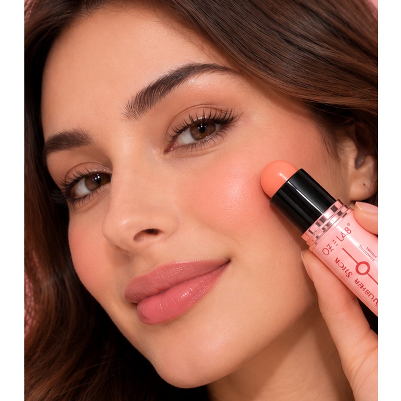 OZE LAB Blusher Stick 02 Just Peachy Cream Blush Lightweight Cheek Makeup