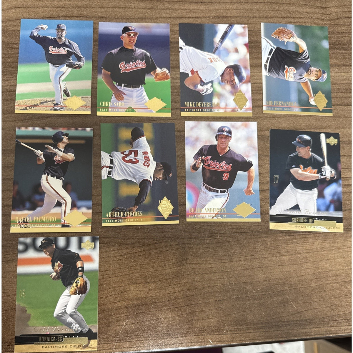 Lot of 57 Baltimore Orioles MLB Topps Baseball Trading Cards assorted 1980-1992