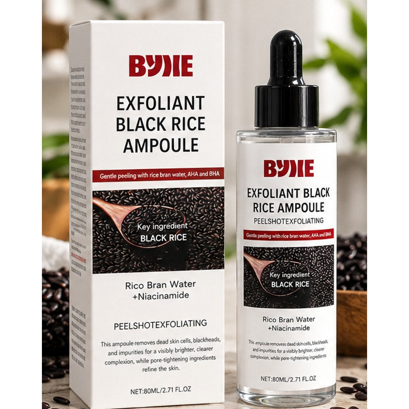 BYJIE White Rice Exfoliant Ampoule Niacinamide AHA BHA 80mL
