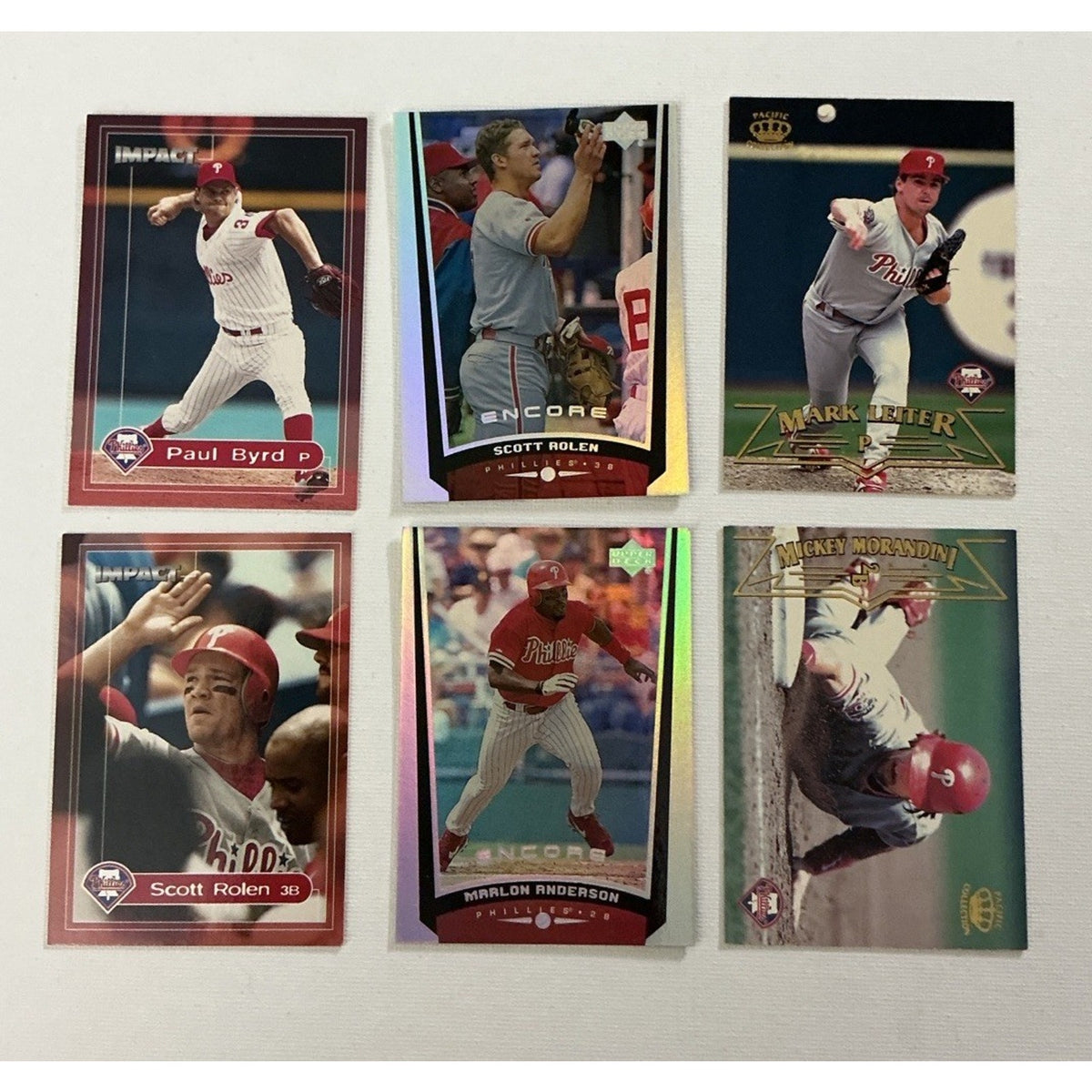 Philadelphia Phillies Card Lot (58) Schmidt Rolen Rollins Schilling Dykstra MLB